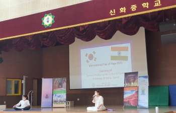 7th International Day of Yoga - Yoga for Youth @ Shinhwa Middle School 