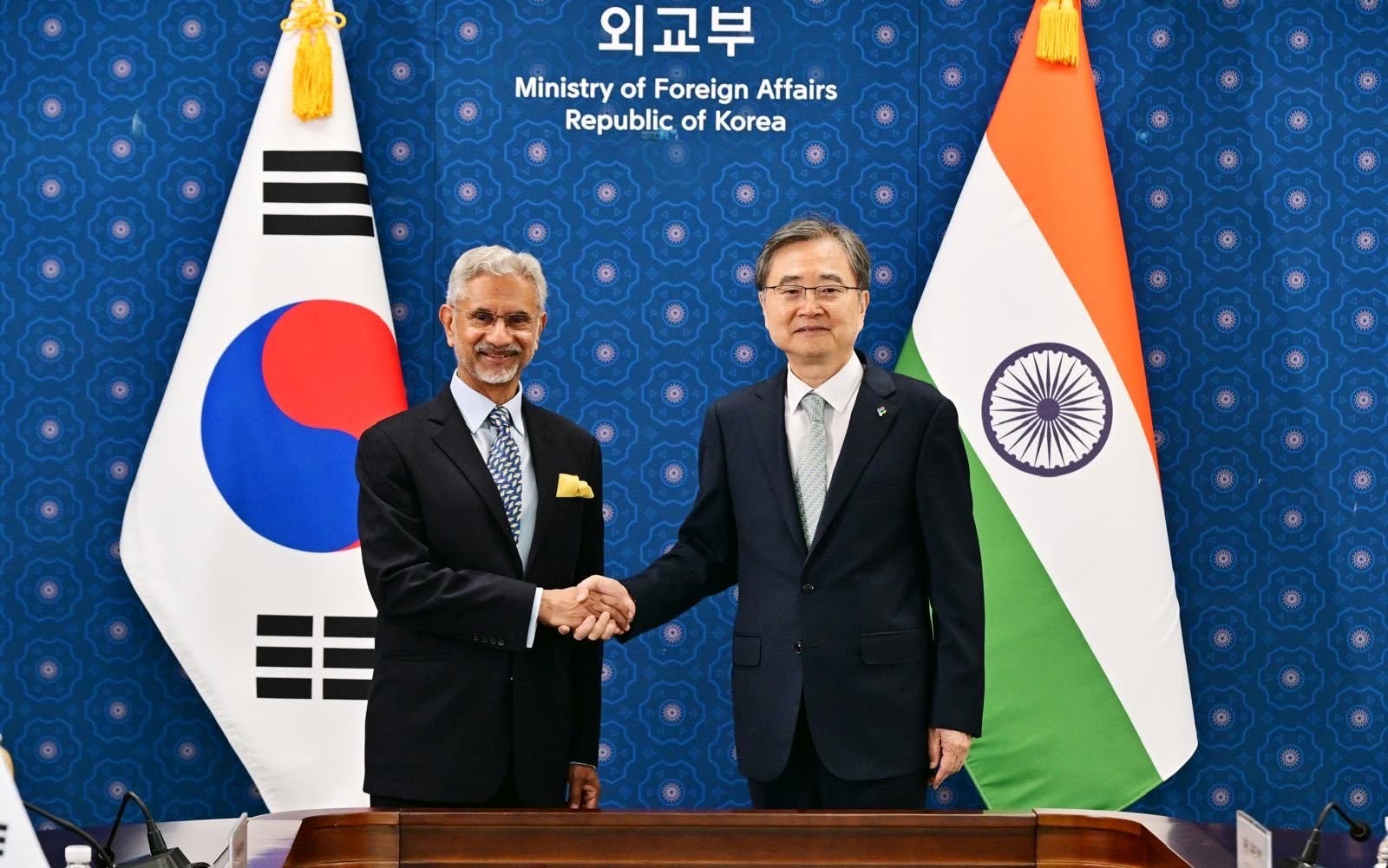 H.E Dr. S. Jaishankar, External Affairs Minister in India met H.E. Dr. Cho Hyun, Foreign Minister in the Republic of Korea, during his recent visit to RoK (24-25 June 2026)