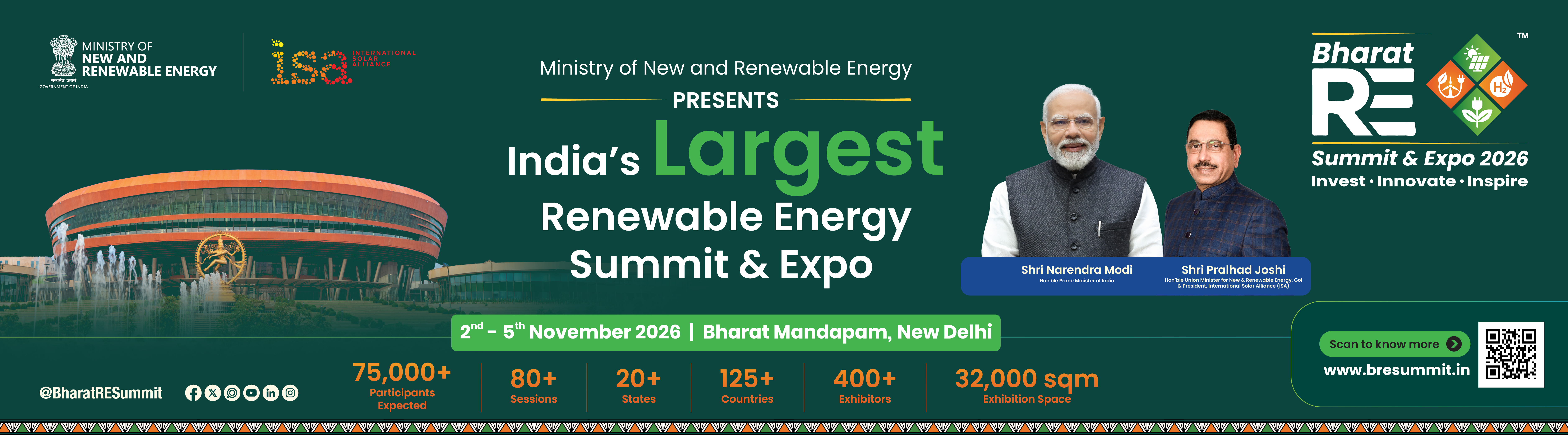 Bharat Renewable Energy Summit & Expo 2026 - MNRE Landing Page