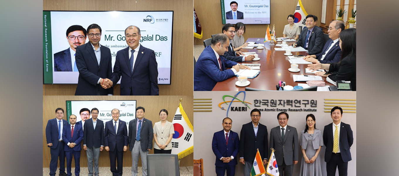  Ambassador during his visit to Daejeon, the "City of Science" met heads of prominent institutions of the ROK's S&T ecosystem including Korea Atomic Energy Institute (KAERI) and National Research Foundation (NRF) on 03-04 August 2026