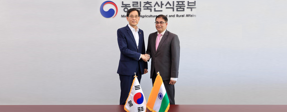 Amb Amit Kumar met Vice Minister of Food, Agriculture & Rural Affairs H.E. Mr. Han Hoon