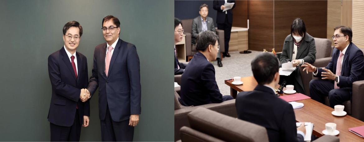 Ambassador Amit Kumar met with Mr. Kim Dong-yeon, Governor of Gyeonggi Province